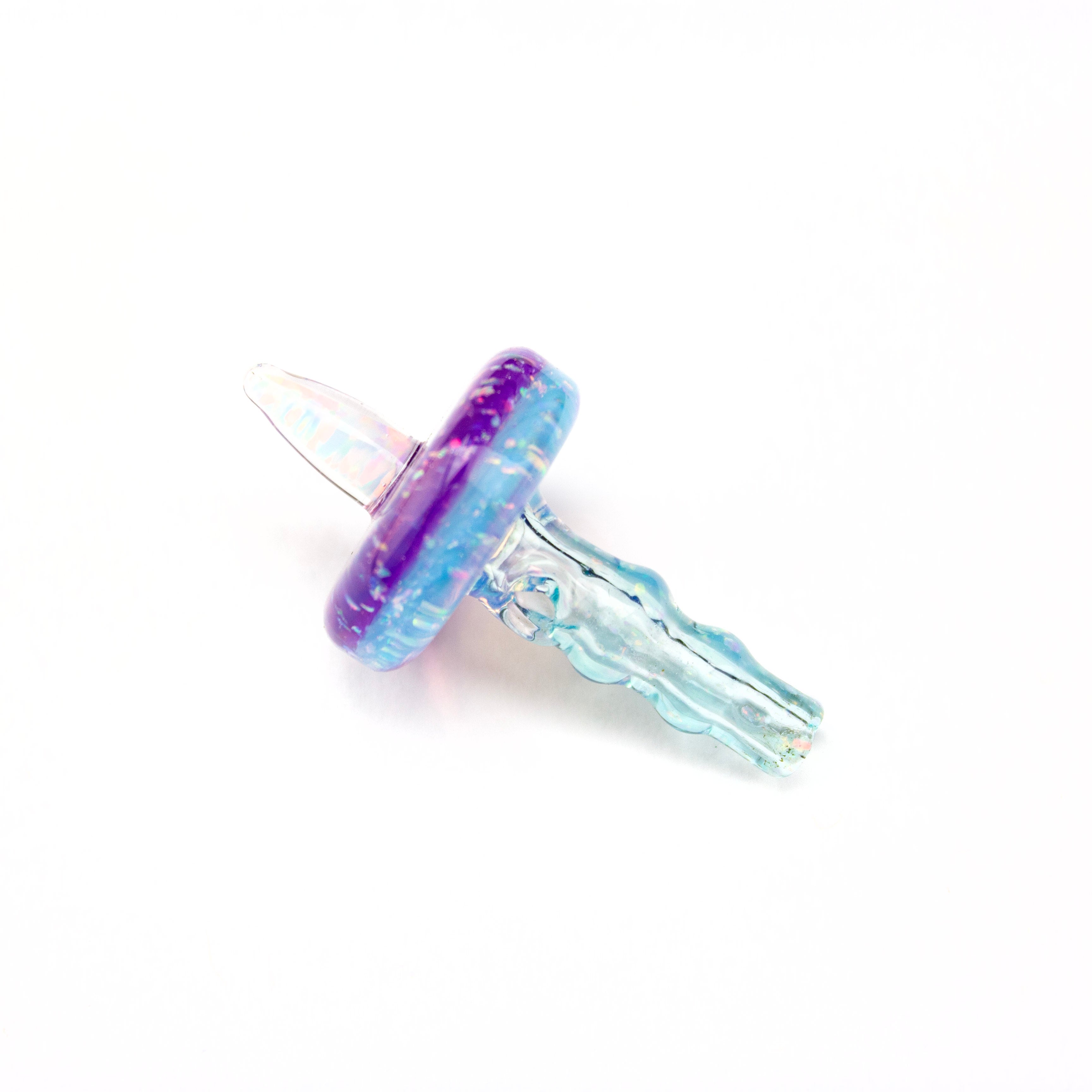 Bhoro Glass Crushed Opal 3DXL Opal Spike Joystick Cap #BHO07 - Planet Caravan